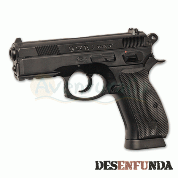 Foto Pistola ASG de CO2 Ceska Zbrojovka modelo CZ 75D de color negra Polímero y Metal A16092