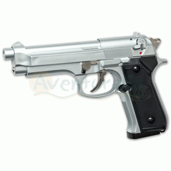 Foto Pistola ASG de gas sin blowback modelo M92F plata