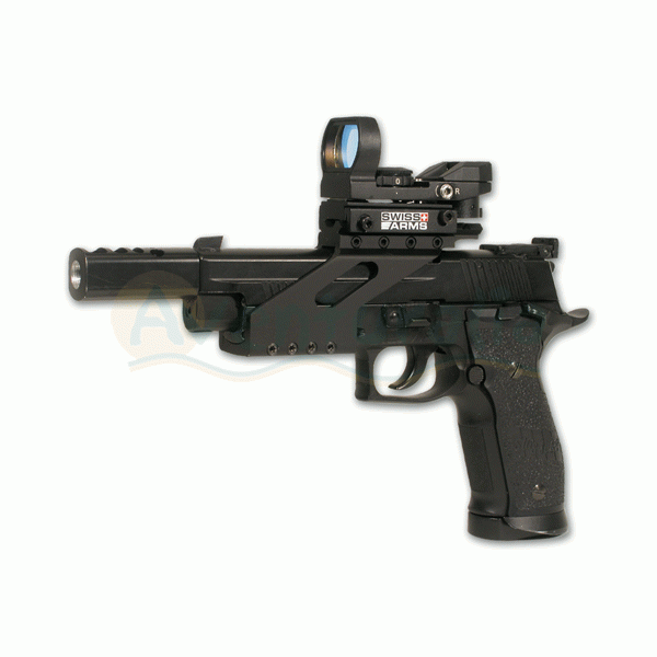 Foto Pistola de CO2 SIG SAUER modelo 'X-FIVE' con imitador de silenciador del calibre 4,5 mm.