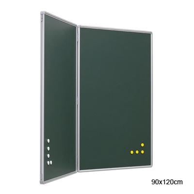 Foto Pizarra verde díptica magnética 90 x 120 cm Acero Vitrificado Planning Sisplamo