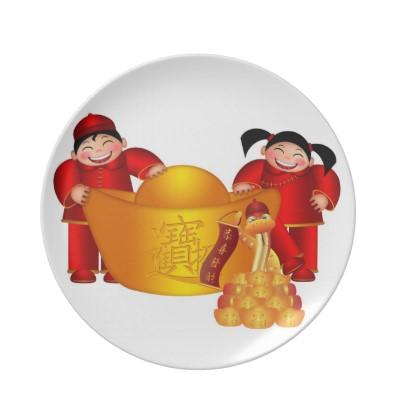 Foto Placa china feliz del Año Nuevo Plato Para Fiesta