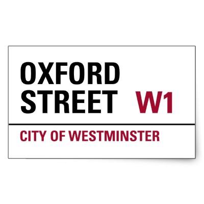 Foto Placa de calle de Oxford (paquete de 4) Pegatinas