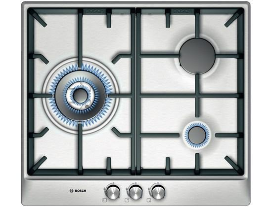 Foto PLACA INDEPENDI A GAS 60CM BOSCH PCC615B90E INOX,3 GAS,GAS STOP