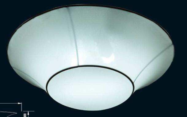 Foto Plafon 2 luces tela blanca