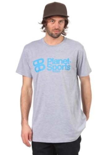 Foto Planet Sports Corporate Logo S/S Slimfit T-Shirt heather grey/cyan
