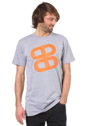 Foto Planet Sports Icon Print S/S Slimfit T-Shirt heather grey/orange