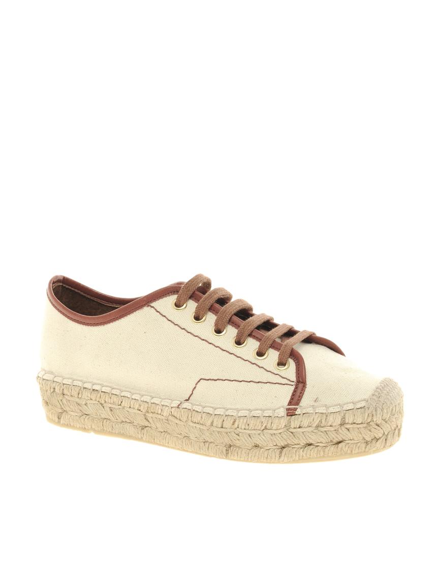 Foto Plataformas planas de esparto VANITY de ASOS Crema