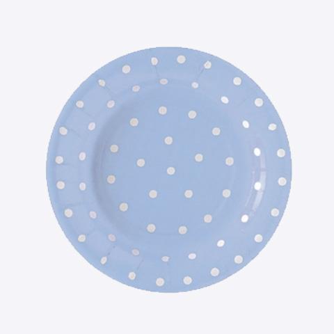 Foto Platos topos azul celeste