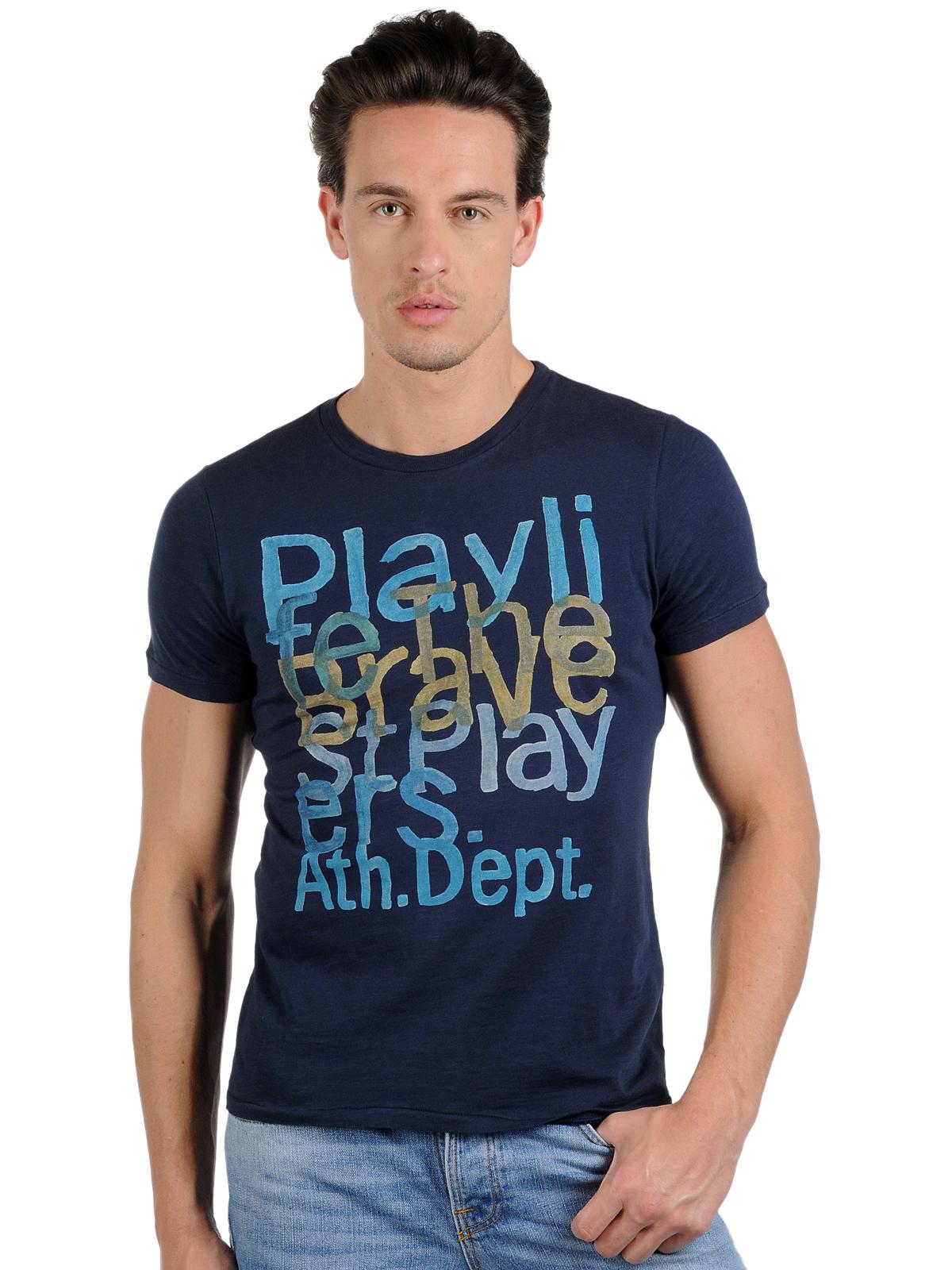 Foto Playlife Camiseta azul marino / gris S