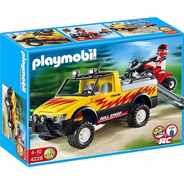 Foto Playmobil 4228 Pick-Up con Quad de Carreras