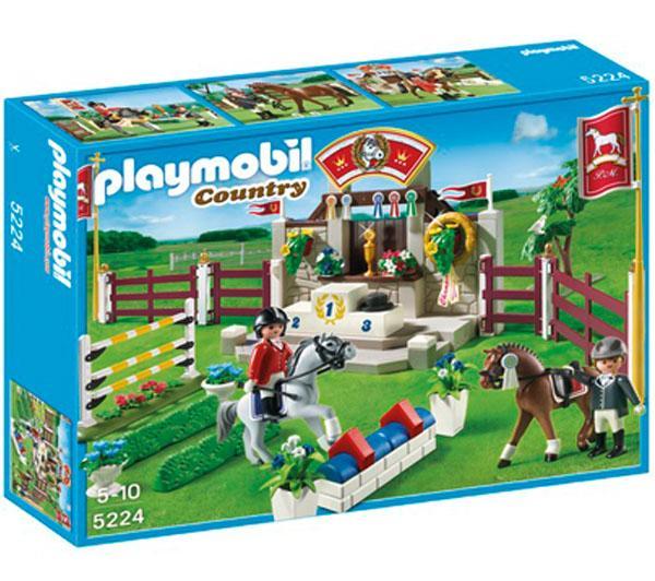 Foto Playmobil 5224 - competición de caballos + 5110 - trakehner con estab