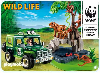 Foto PLAYMOBIL 5274 Investigador con todoterreno, tigres y orangutanes