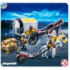 Foto Playmobil transporte tesoro de caballeros del leon