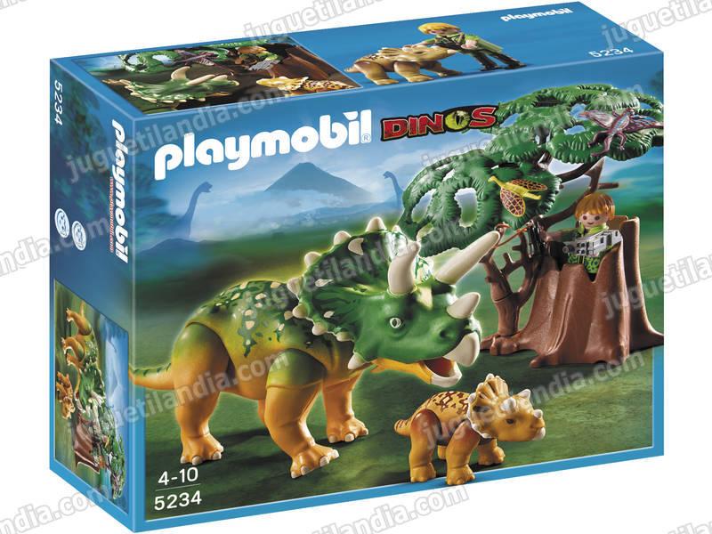 Foto Playmobil triceratops con bebé