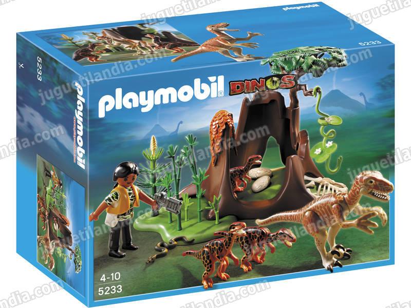 Foto Playmobil velociraptors con exploradora
