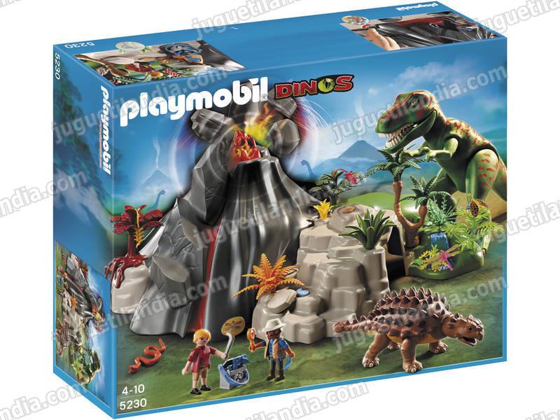 Foto Playmobil volcan con tiranosaurius