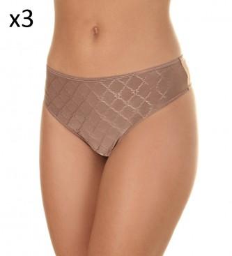 Foto Playtex. Pack de 3 Tangas JUST MY STYLE cafe