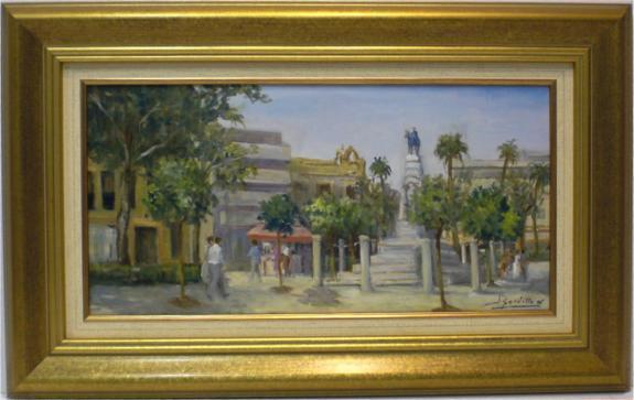 Foto Plaza Nueva | Pinturas de sevilla en óleo sobre tabla