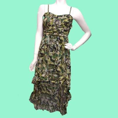 Foto Poems: vestido verde selva bajo asimetrico