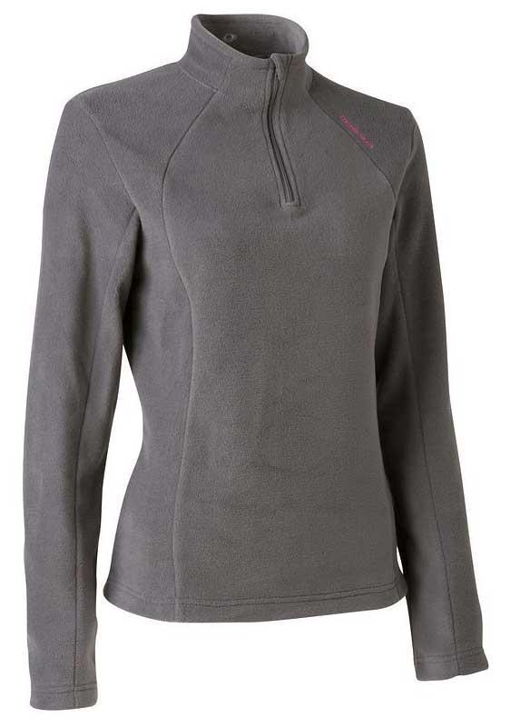 Foto polar cremallera quechua forclaz 50 mujer gris talla s