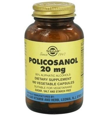 Foto Policosanol 85% Aliphatic Alcohols 20 mg Solgar 100 capsulas