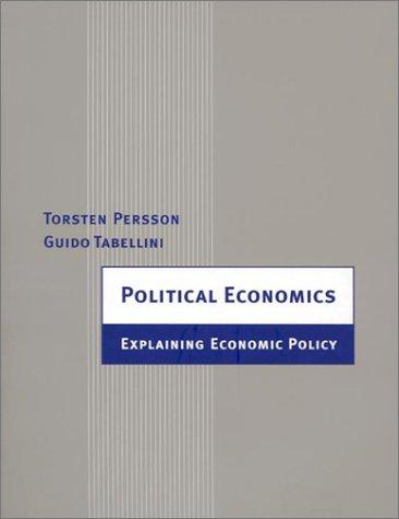 Foto Political Economics: Explaining Economic Policy (Zeuthen Lectures)
