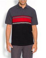 Foto Polo a rayas, manga corta, punto piqué 100% algodón