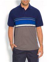 Foto Polo a rayas, manga corta, punto piqué 100% algodón