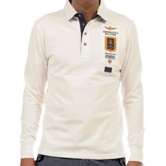 Foto Polo aeronautica militare hombre po522 white
