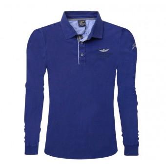 Foto Polo aeronautica militare hombre po708 azul