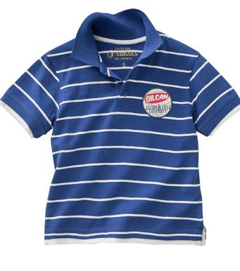 Foto Polo de rayas manga corta niño