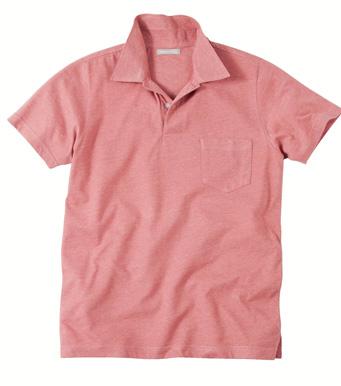 Foto Polo hombre manga corta de punto chiné