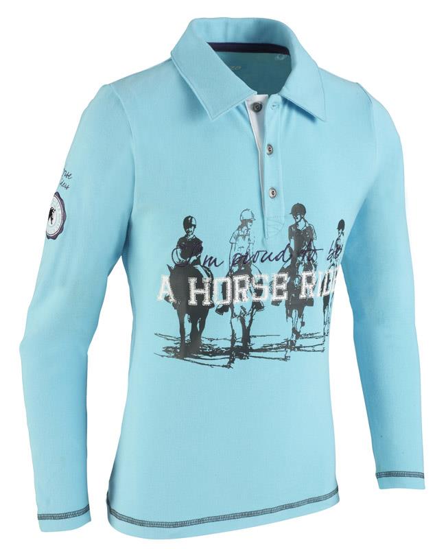 Foto polo mangas largas fouganza emotion junior azul talla 6 años