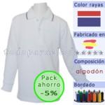Foto polo ml raya marino-rojo