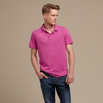 Foto Polo tommy hilfiger hombre slim fit washed pink tint