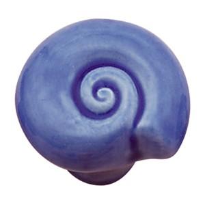 Foto Pomos Tiradores caracol de mar azul mueble baño