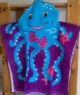 Foto Poncho-toalla Octopus Para Niños Divertidisimo Oficial