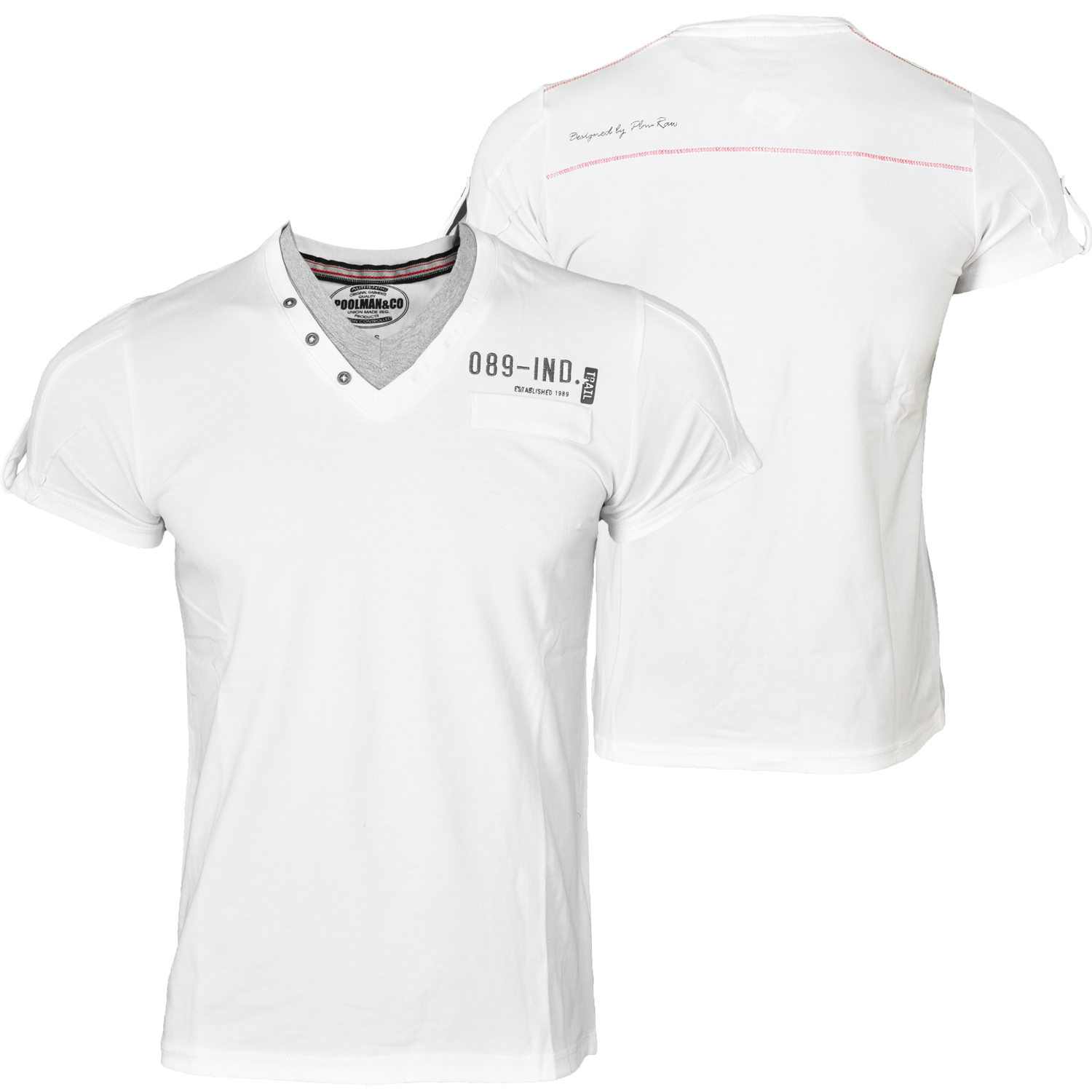 Foto Poolman V Doppelkragen Camisetas Blanco