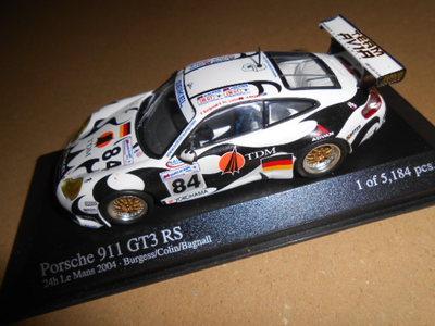 Foto Porsche 911 Gt3 Rs, Burgess, 24 H. Le Mans 2004, Minichamps 1/43