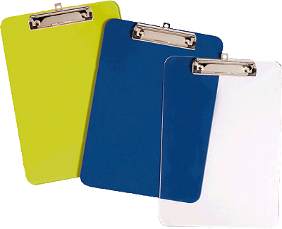 Foto Portablocs plástico con clip A4 azul
