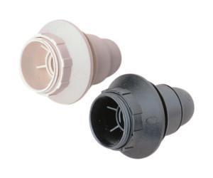 Foto Portalámparas E14 con a rosca y arandela 2 A 250 V Color Negro Electro DH. 12.088/N