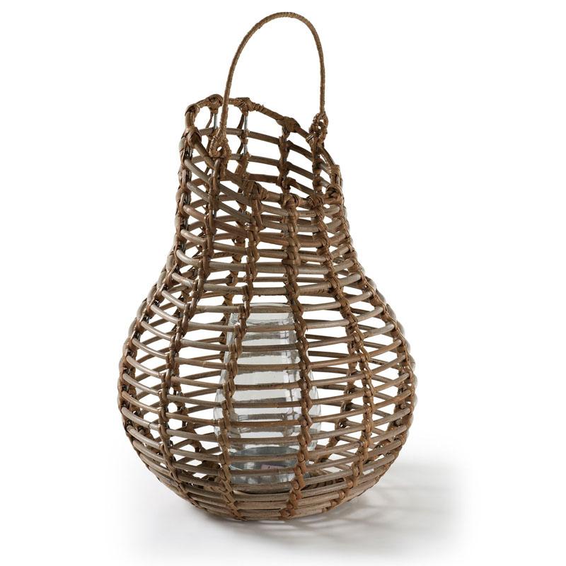 Foto Portavelas Rattan Tostado