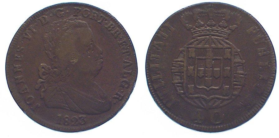 Foto Portugal Cu 40 Reis (Pataco) 1823