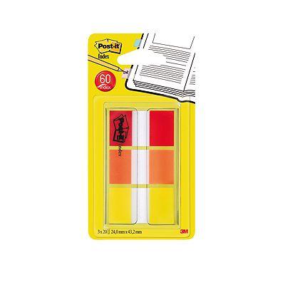 Foto Post-it marcapáginas con adhesivo blíster surtido rojo, naranja y amarillo