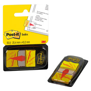 Foto Post-it® Dispensador banderitas adhesivas 1 amarillas con símbolo d...