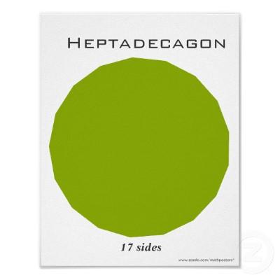Foto Poster de Heptadecagon del polígono