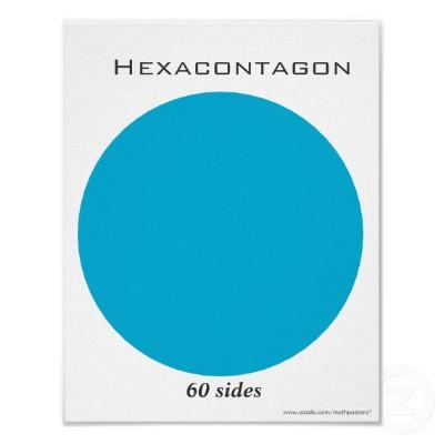 Foto Poster de Hexacontagon del polígono
