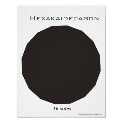 Foto Poster de Hexakaidecagon del polígono