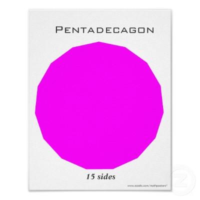 Foto Poster de Pentadecagon del polígono