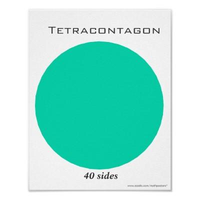 Foto Poster de Tetracontagon del polígono
